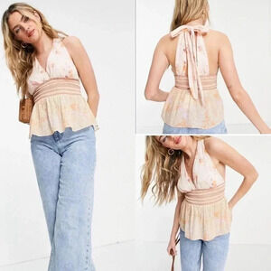 Free People Women's Brinkley Smocked Tank Orange Size XS